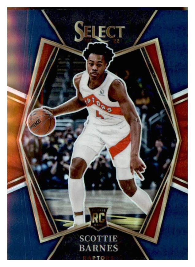 2021-22 Panini Select #111 Scottie Barnes Blue Prizms