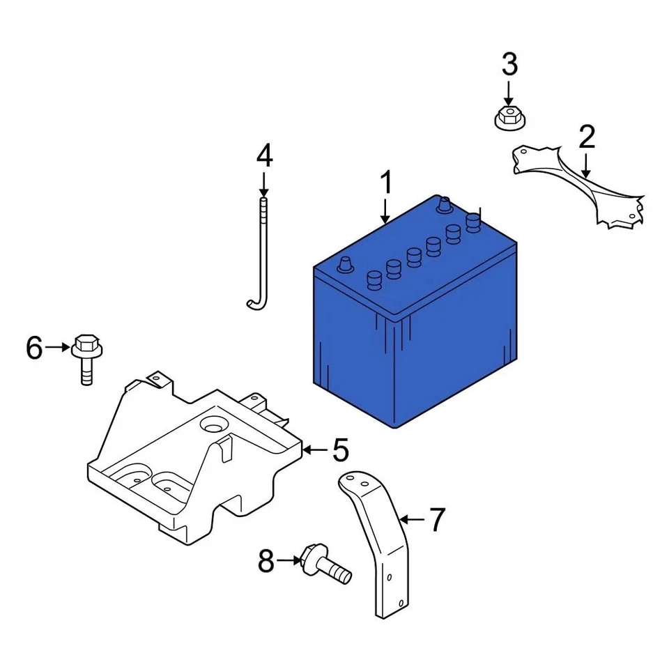 For Mazda 6 2007 Mazda 000080124FWB Vehicle Battery - Image 2 of 4