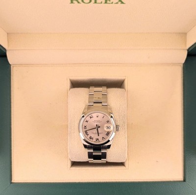 2017 Rolex Midsize Datejust 178240 Pink Roman Dial SS Oyster No Papers 31mm