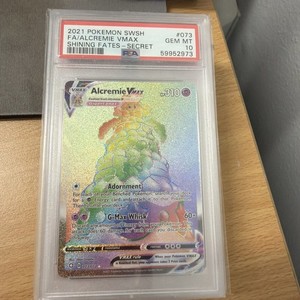 alcremie vmax pokemon card Alcremie Vmax Rainbow Psa 10