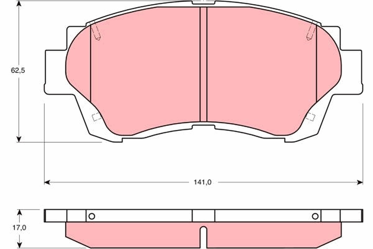 Front TRW-OE GDB3155 Brake Pad Set, disc brake for HOLDEN,LEXUS,TOYOTA