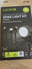 LUCECO LOW VOLTAGE LED GARDEN SPIKE LIGHT KIT (4 PACK) 200 LUMENS EACH NEW