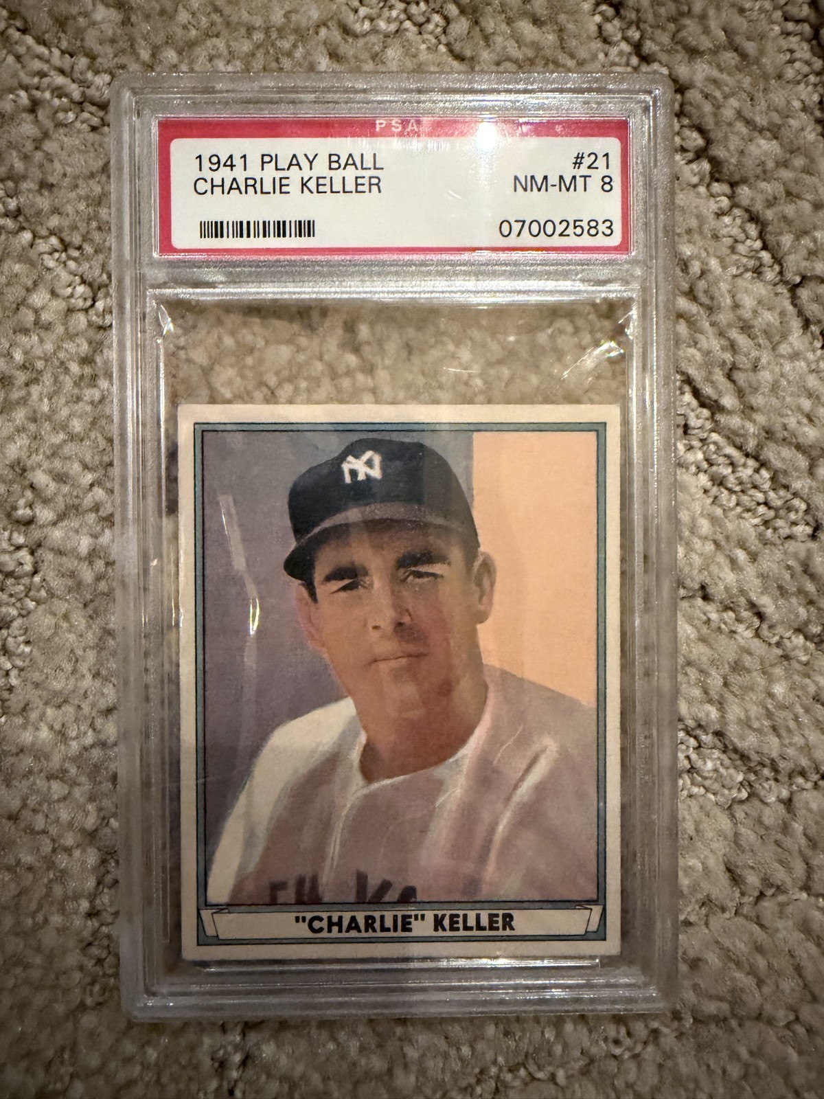 1941 Play Ball - Charlie Keller #21 - PSA NM-MT 8