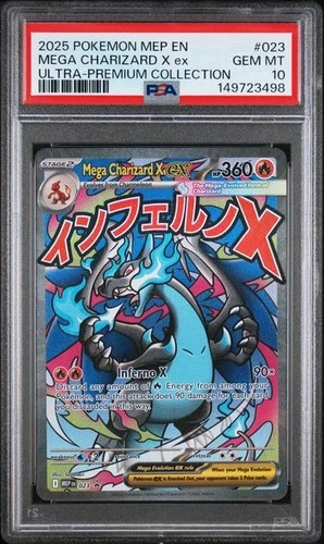 MEGA CHARIZARD X EX Mega Evolution Black Star UPC Promo #023 PSA 10 Pokemon