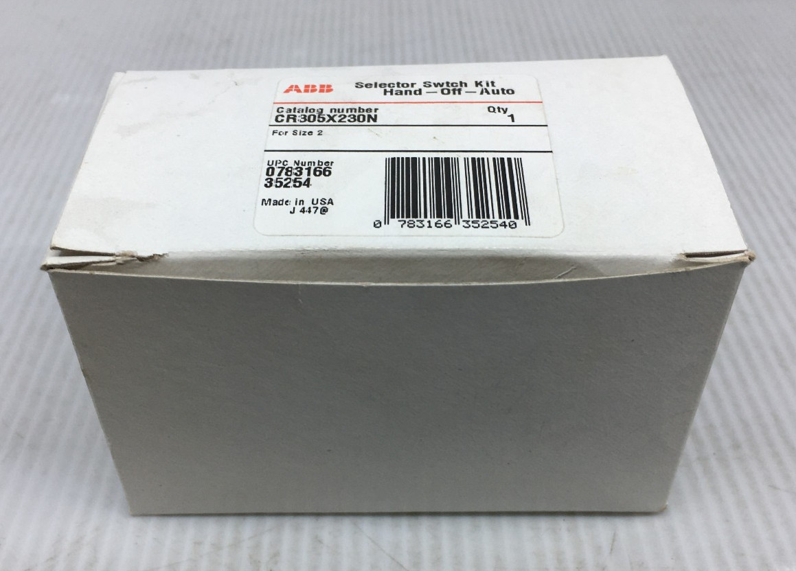 ABB Selector Switch Kit Hand-Off-Auto CR305X230N B600 - NEW