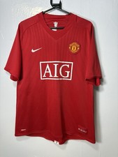 Manchester United Home Shirt AIG Nike – FERGIE 5 – XL – 2007–09 Era.