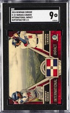 Marketplace image: 2024 BOWMAN CHROME INTERNATIONAL IMPACT SUPERFRACTOR #II-22 VARGAS/LIRANZO SGC 9