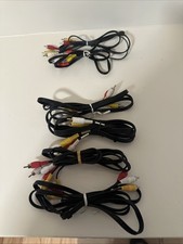 Lot 6 ea. Male to Male 3 RCA Audio Video Composite Cable Black 2-3  , 4 -5  