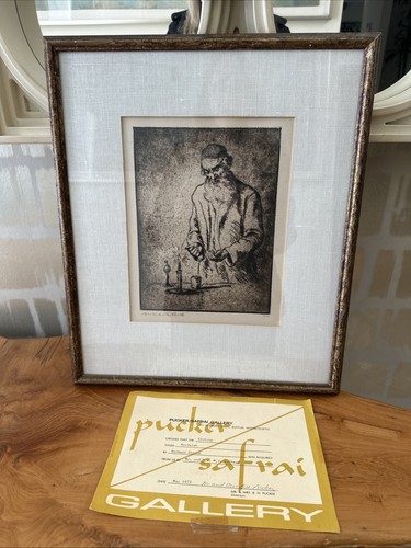 Hermann Struck “Havdalah” Signed And Numbered Framed Etching With Provenance