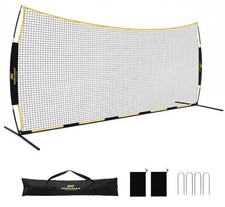 Baseball Basketball Backstop Net 16x10FT Upgrade Steel Frame Sports Barrier