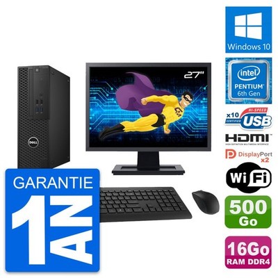 PC DELL T3420 SFF Bildschirm 27 '' G4400 RAM 16Go Festplatte 500Go HDMI Windows