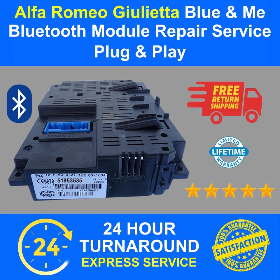 Alfa Romeo Giulietta Blue And Me Bluetooth Module Plug & Play REPAIR SERVICE - Image 1 of 1