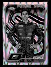 2024 Topps Chrome Formula 1 Black White RayWave Refractor #34 Juan Manuel Correa