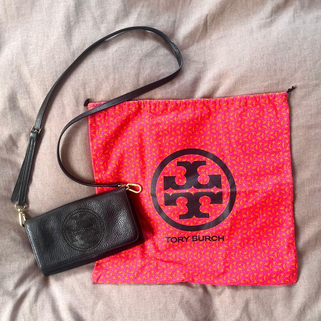 Tory Burch Shoulder Bag Clutch Bag Leather Black Women's From Japan thumbnail 11