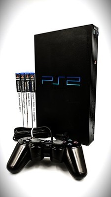 Sony PlayStation 2 PS2 Fat Konsole Controller 4 Spiele Spyro Nemo Bundle OVP