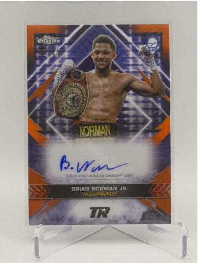 2024 Topps Chrome Boxing Brian Norman Jr. Orange /25 Championship Rookie Auto RC