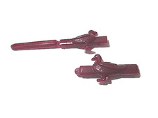 MAROON PAIR OF DUCKS CELLULOID PLASTIC CHILDREN'S HAIR BARRETTES PAIR UNUSED
