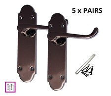 Door Handles Black Nickle Victorian Epsom Scroll Modern Handles: 1 to 10 Pairs