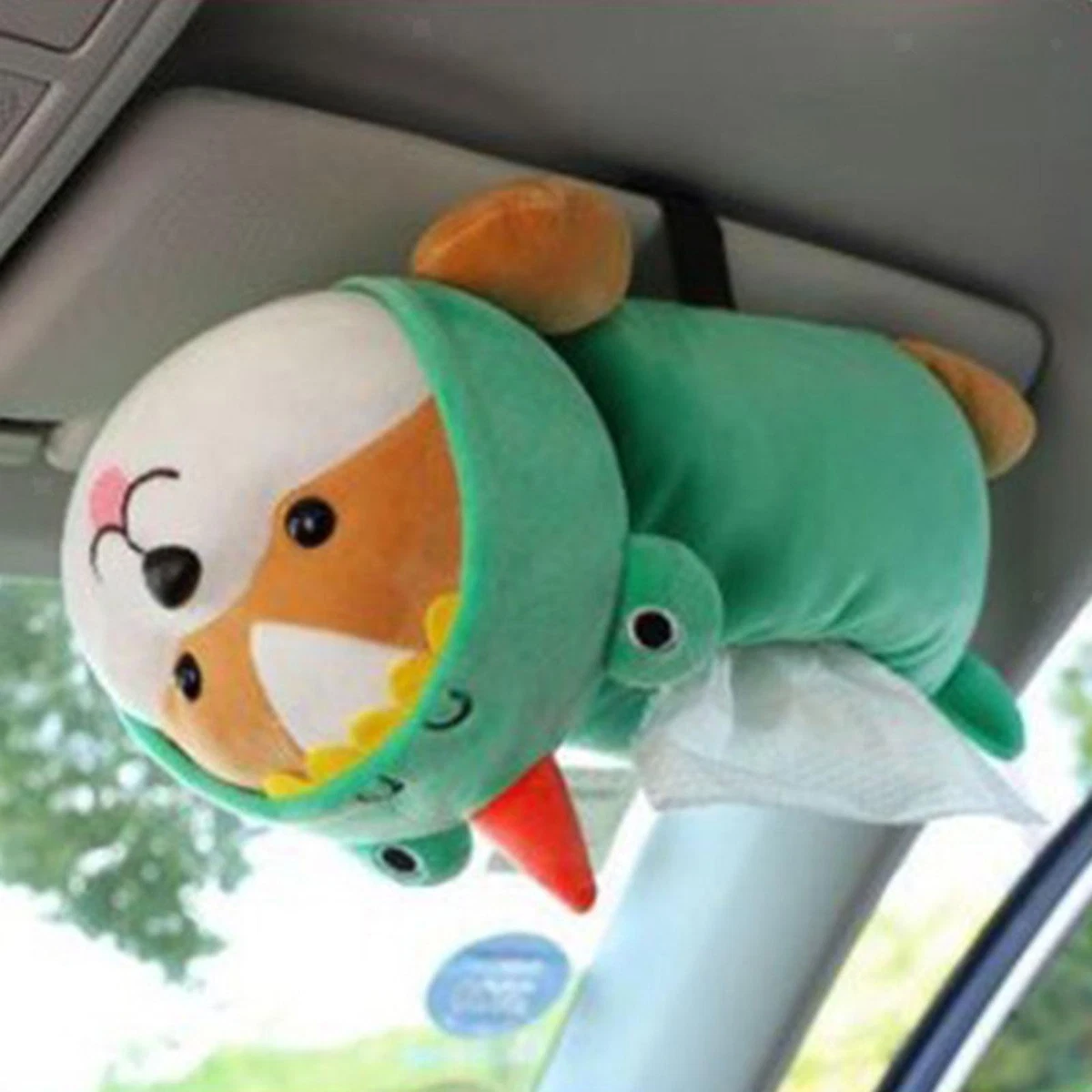 Plush Dog Car Tissue Holder Soft Interior Decoration Plush Animal