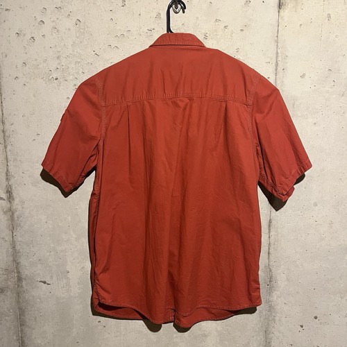 Boulder Creek Shirt Mens 2XL Utility Hiking Safari Short Sleeve Orange Pockets - Picture 5 of 8