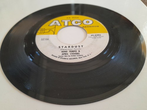 APRIL STEVENS & NINO TEMPO " STARDUST " 1964 USA PRESS OG SP 45 t 7 "   - Bild 3 von 7