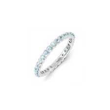 Sterling Silver Stackable Expressions Blue Topaz Ring
