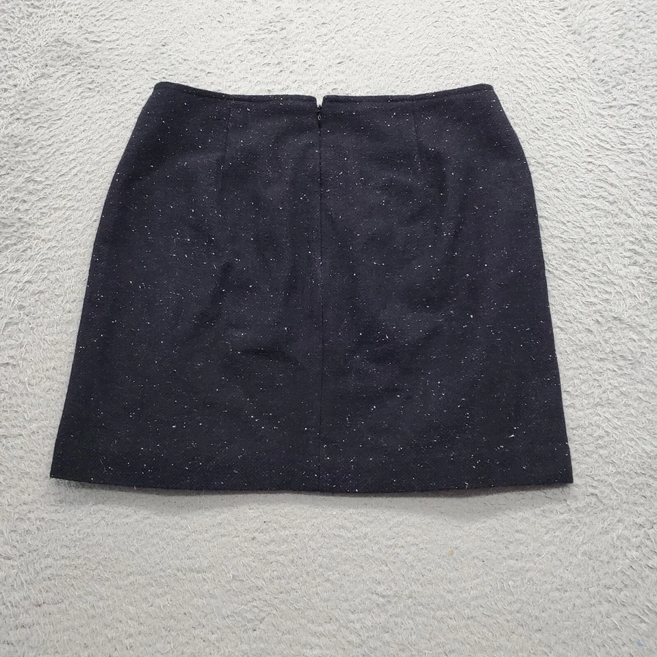 Falda envolvente Banana Republic para mujer talla 6 negra forrada de lana cremallera lateral a presión Foto 2 de 4