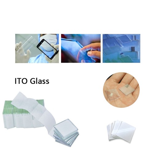 5pcs ITO Glass with Excellent Transparency and Conductivity - 20x20x1.1mm - Picture 2 of 4