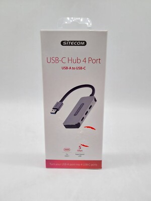 Sitecom USB-A Hub ''CN-388'', to 4 USB-C Ports Verteiler schwarz CN 388 #KT6681XÜ
