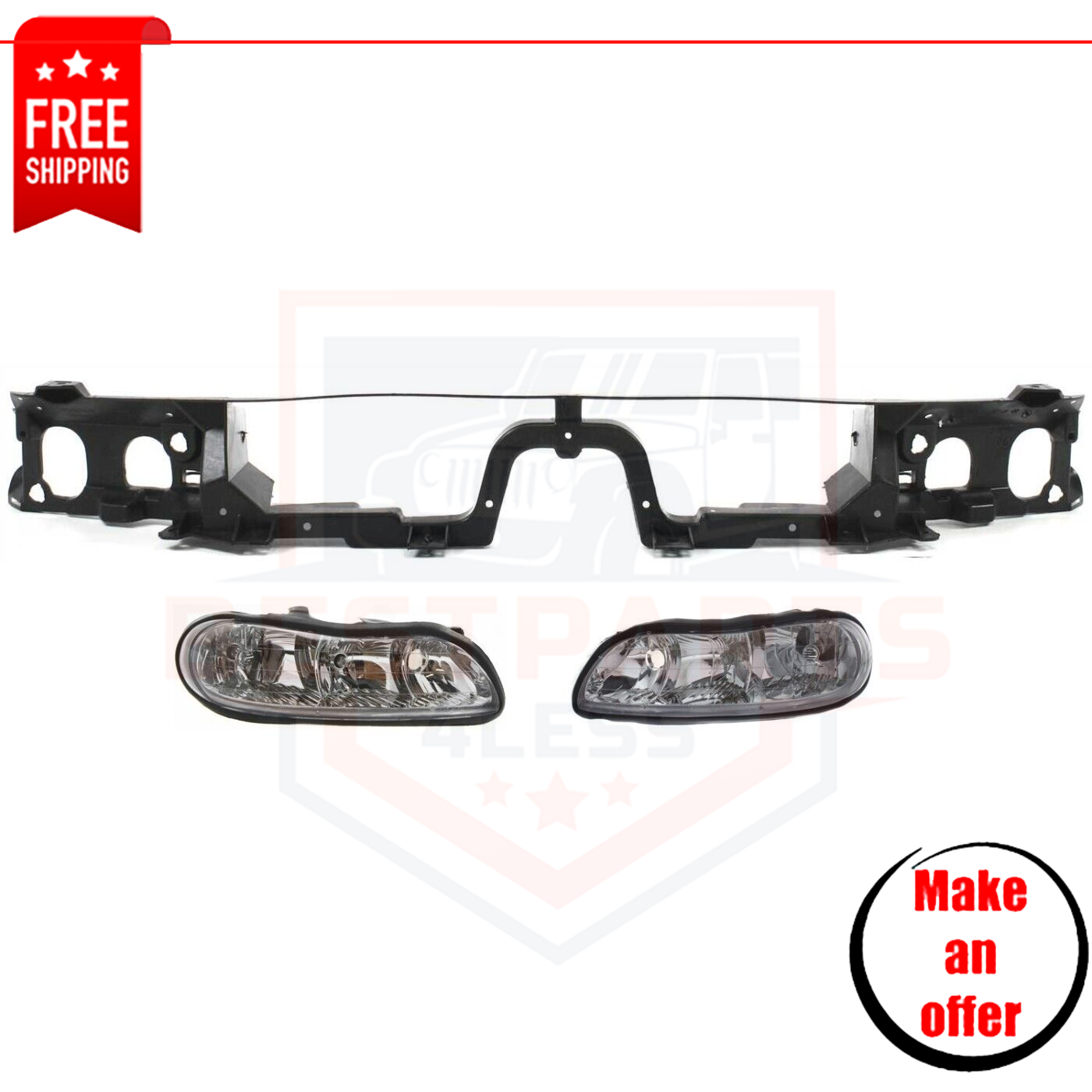 Header Panel, Headlights Kit 3pc halogen left right for 0405 Chevrolet Classic eBay