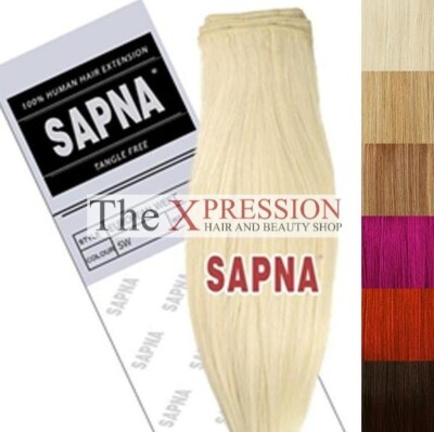 Sapna europäische 100 % Echthaar Mischung Clip-In Extensions 18 Zoll UK Verkäufer