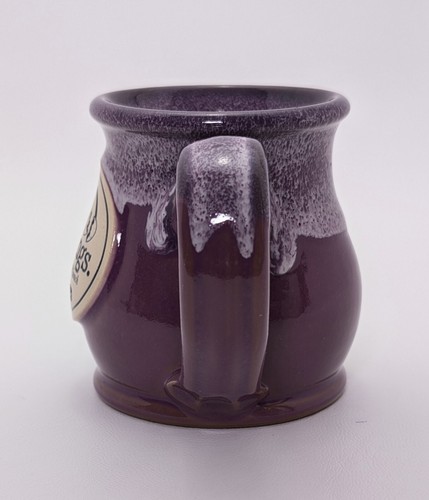 Taza púrpura Deneen Pottery 2018 hecha en EE. UU. Crackings Destin, Florida usada en excelente estado - Imagen 4 de 10