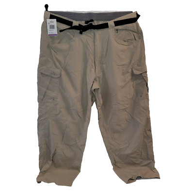 New CABELAS GuideWear Pants 2XLx28.5 Fishing Hiking Hunting Camp Trail Tan Beige