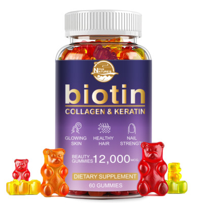 Biotin 12000 mcg Supplement for Hair Growth with Collagen & Keratin for Hair
