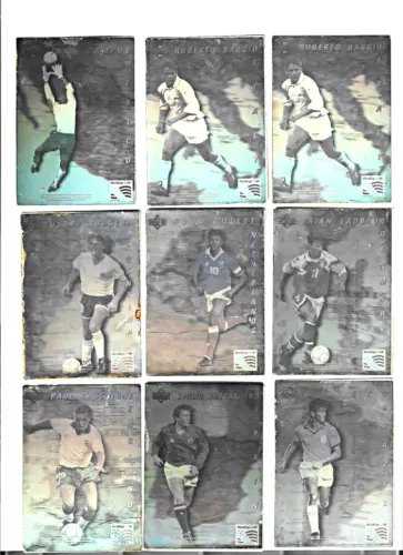 9 OLOGRAMMI Upper Deck WORLD CUP USA94 Baggio Campos Gullit Laudrup Bebeto ecc