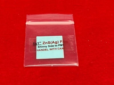 ELJEN ZnS(Ag) over Thin Film Polyester 1x1" Alpha Radiation Detection Spinthariscope