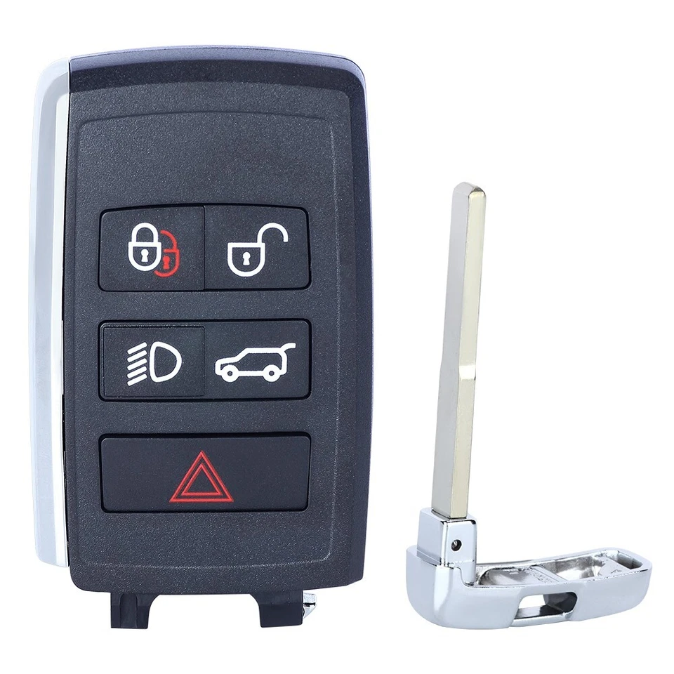 Repuesto sin llave mejorado para Jaguar Land Rover Smart Key Shell Case 5 botones Foto 3 de 4