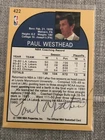 1990 NBA Properties Paul Westhead hand Signed Card autograph Denver Nuggets