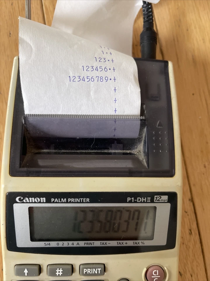 Canon Calculator Palm Printer P1-DH II 12 Digit P1-DH2 Tested With 2 Rolls - Image 3 of 4