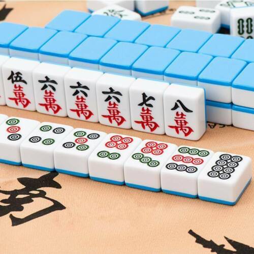42mm Large Chinese Mahjong Tiles Mah Jong Game English Characters Set 144pcs - Picture 4 of 13