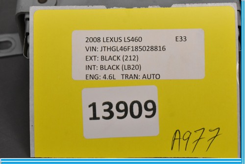 07-09 Lexus LS460 Suspension Computer Electric Control Module Unit Oem - Picture 6 of 6