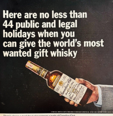 1965 Canadian Club Whiskey Advertisement Hiram Walker Distillery Liquor DWF15