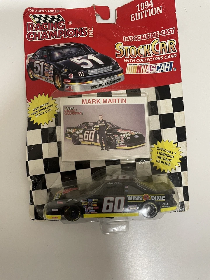 Mark Martin 1994 Die Cast Car 1:43 Scale With Collector Card - Image 3 of 4