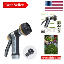 Rugged Metal Sprayer Nozzle with Quick Connect & Comfortable Grip - 7 Patterns