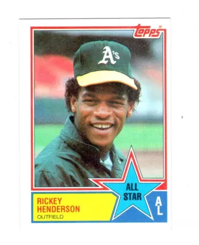 1983 Topps All Star #391 Rickey Henderson  HOF. SHARP Card!!