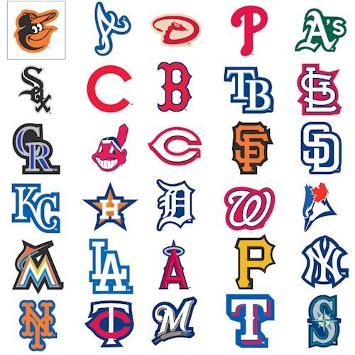 MLB Team Logo Decal Stickers Baseball CHOOSE YOUR TEAM INDOOR USE ONLY  - Picture 1 of 32