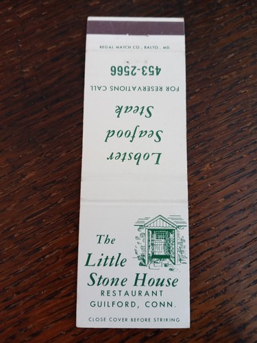 Vintage Matchcover: Little Stone House Restaurant, Guilford, CT - 第 1/3 張圖片