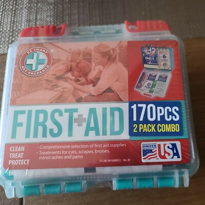 NIB First Aid Kits 170 Pcs 2 Pack Combo  Car, Truck, Home