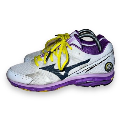 Mizuno Wave Rider 17 Running Sneakers Grey Purple Women's (Wide) 