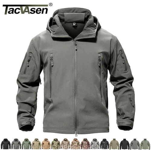 Tacvasen Men's Waterproof Soft Shell Jacket Outdoor Work Windbreaker Hiking Coat - product listing photo